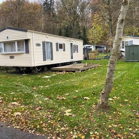 Residential Caravan In Within A Campsite In The Middle Of Nature